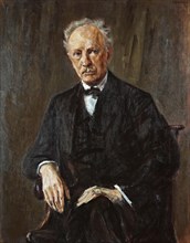 Portrait of the composer Richard Georg Strauss (1864-1949), 1918. Creator: Liebermann, Max (1847-1935).