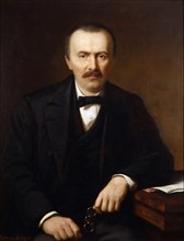 Portrait of Heinrich Schliemann (1822-1890), ca 1866. Creator: Hodges, Sydney (1829-1900).