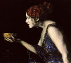 Tilla Durieux (1880-1971) as Circe, c.1913. Creator: Stuck, Franz, Ritter von (1863-1928).