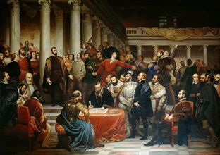 The Compromise of Nobles on 5 April 1566, 1849. Creator: De Bièfve, Edouard (1808-1882).