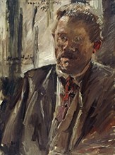 Portrait of Max Halbe (1865-1944), 1917. Creator: Corinth, Lovis (1858-1925).