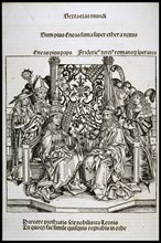 Meeting between Pope Pius II and Frederick III, Emperor of Germany, ca 1493. Creator: Wolgemut, Michael (1434-1519).