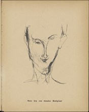 Portrait of Hans Arp (1886-1966), 1916. Creator: Modigliani, Amedeo (1884-1920).