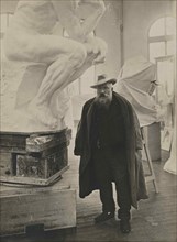 Auguste Rodin in his studio. Creator: Anonymous.