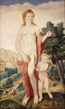Venus and Amor, Second half of the16th cen.. Creator: De Heere, Lucas (1534-1584).