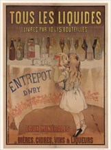 Entrepôt d'Ivry. Eaux minérales, Bières, Cidres, Vins & Liqueurs, 1897. Creator: Bouisset, Firmin (1859-1925).