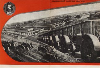 The Stalingrad Tractor Plant. Illustration from USSR Builds Socialism, 1933. Creator: Lissitzky, El (1890-1941).