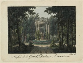The monument to Grand Duchess Alexandra Pavlovna at Pavlovsk, 1810s. Creator: Thurner (active first quarter of the 19th century).