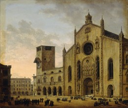 A Religious Procession on the Cathedral Square in Como, 1817.