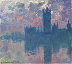 Monet, Le Parlement, soleil couchant