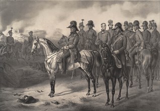 Field marshal Josef Graf Radetzky with his entourage, 1850.
