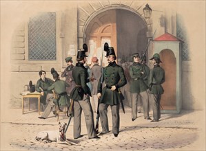 Münchner Volksbewaffnung. Studenten-Freikorps, 1848.