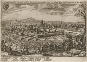 Contrafacter of Frankfurt am Main with passage of the Swedes under Gustav Adolf on 17th November 163