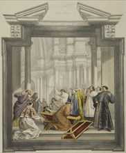 The opening of the coffin of St. Casimir. Mural painting by Michelangelo Palloni at the Chapel of Sa