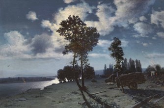 Moonlit river bank, 1896.