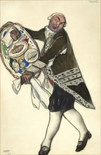 Costume design for the ballet "The Good-Humoured Ladies" by Scarlatti, 1917.