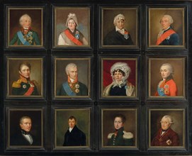 Twelve miniature portraits of the family of Natalia Zubova, née Suvorova (1775-1844), and Count Niko