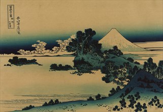 Shichiri beach in Sagami Province (from a Series "36 Views of Mount Fuji"), 1830-1833.