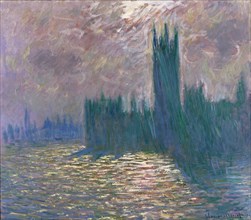 Monet, Londres. Le Parlement. Reflets sur la Tamise