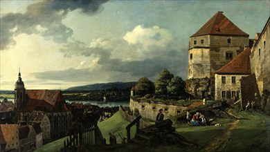 View of Pirna from the Sonnenstein Fortress, 1754-1755.