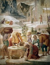 The Israelites gathering Manna, 1509-1510.