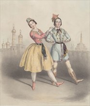 Carlotta Grisi (1819-1899) and Jules Perrot (1810-1892) in La Polka by Cesare Pugni, 1844-1845.