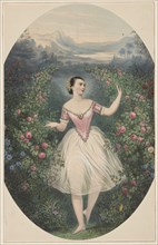 Portrait of the ballerina Marie Taglioni (1804-1884) in ballet Théa ou La Fée aux Fleurs by Cesare P