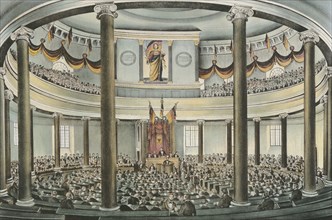 Session of the Frankfurt National Assembly in the Paulskirche at Frankfurt am Main, 1848.