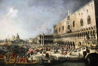 'Reception of the French Ambassador in Venice', 1726-1727. Artist: Canaletto