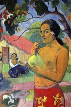 'Eu haere ia oe (Woman Holding a Fruit. Where Are You Going?)', 1893.  Artist: Paul Gauguin