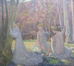 'Figures in a Spring Landscape (Sacred Grove)', 1897. Artist: Maurice Denis