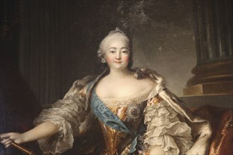 'Portrait of the Empress Elizabeth Petrovna', 1758. Artist: Louis Tocque