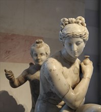 Statue of bathing Aphrodite and Eros. Artist: Unknown
