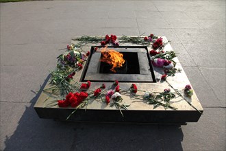Eternal Flame in the Field of Mars, St Petersburg, Russia, 2011. Artist: Sheldon Marshall