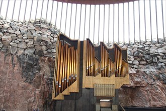 The organ, Temppeliaukio Church, Helsinki, Finland, 2011.  Artist: Sheldon Marshall
