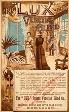 The 'Lux' Venetian Blind Co, 1900. Artist: Unknown
