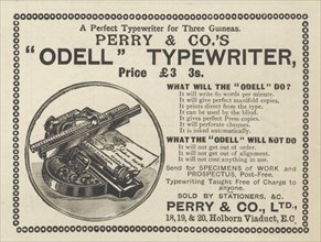 Perry & Co's Odell Typewriter, 1893. Artist: Unknown
