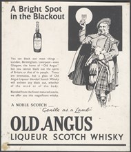 Old Angus Liqueur Scotch Whisky, 1920s. Artist: Unknown