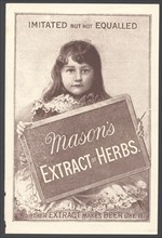 Newball & Mason Extract of Herbs, 1890s. Artist: Unknown