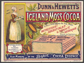 Iceland Moss Cocoa, 1890s. Artist: Unknown