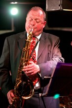 Alan Barnes, British jazz saxophonist, Pizza Express, London.  Artist: Brian O'Connor