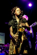 YolanDa Brown, British saxophonist and composer, Imperial Wharf Jazz Festival, London.  Artist: Brian O'Connor