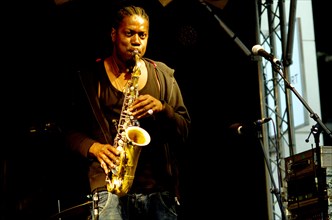 Soweto Kinch, Imperial Wharf Jazz Festival, London, 2011. Artist: Brian O'Connor