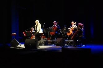 Claire Martin with the Montpellier Cello Quartet, De La Warr Pavilion,  East Sussex, 2013. Artist: Brian O'Connor