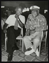 Freddie Green and Count Basie at the Grosvenor House Hotel, London, 1979. Artist: Denis Williams