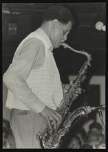 Saxophonist Dexter Gordon playing at Ronnie Scott's Jazz Club, London, 1980. Artist: Denis Williams