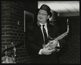 American alto saxophonist Michael Hashim at The Fairway, Welwyn Garden City, Hertfordshire, 1997. Artist: Denis Williams