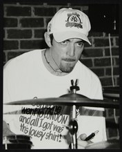 Drummer Gene Calderazzo at The Fairway, Welwyn Garden City, Hertfordshire, 8 December 1996. Artist: Denis Williams