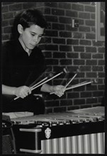 Lewis Wright playing the vibraphone at The Fairway, Welwyn Garden City, Hertfordshire, 2003. Artist: Denis Williams