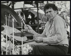 Shelly Manne playing at the Capital Radio Jazz Festival, London, 1979. Artist: Denis Williams